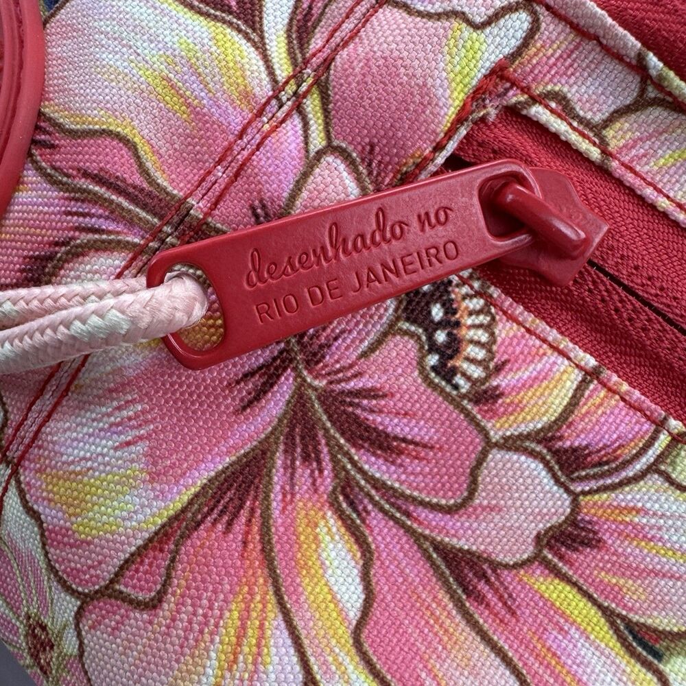 FARM Rio Pochete Fanny Pack Red Floral Waist Belt Bag Colorido Pelo Sol Rare - Picture 9 of 16